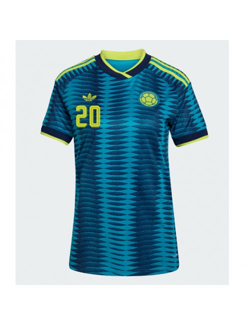 Zenske Futbalové oblečenie Kolumbia Juan Fernando Quintero #20 MS 2026 Krátky Rukáv - Preč Zenske Futbalové oblečenie Kolumbia Juan Fernando Quintero #20 MS 2026 Krátky Rukáv - Preč